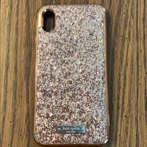 Kate Spade ♠️ rose gold glitter iPhone XS Max case